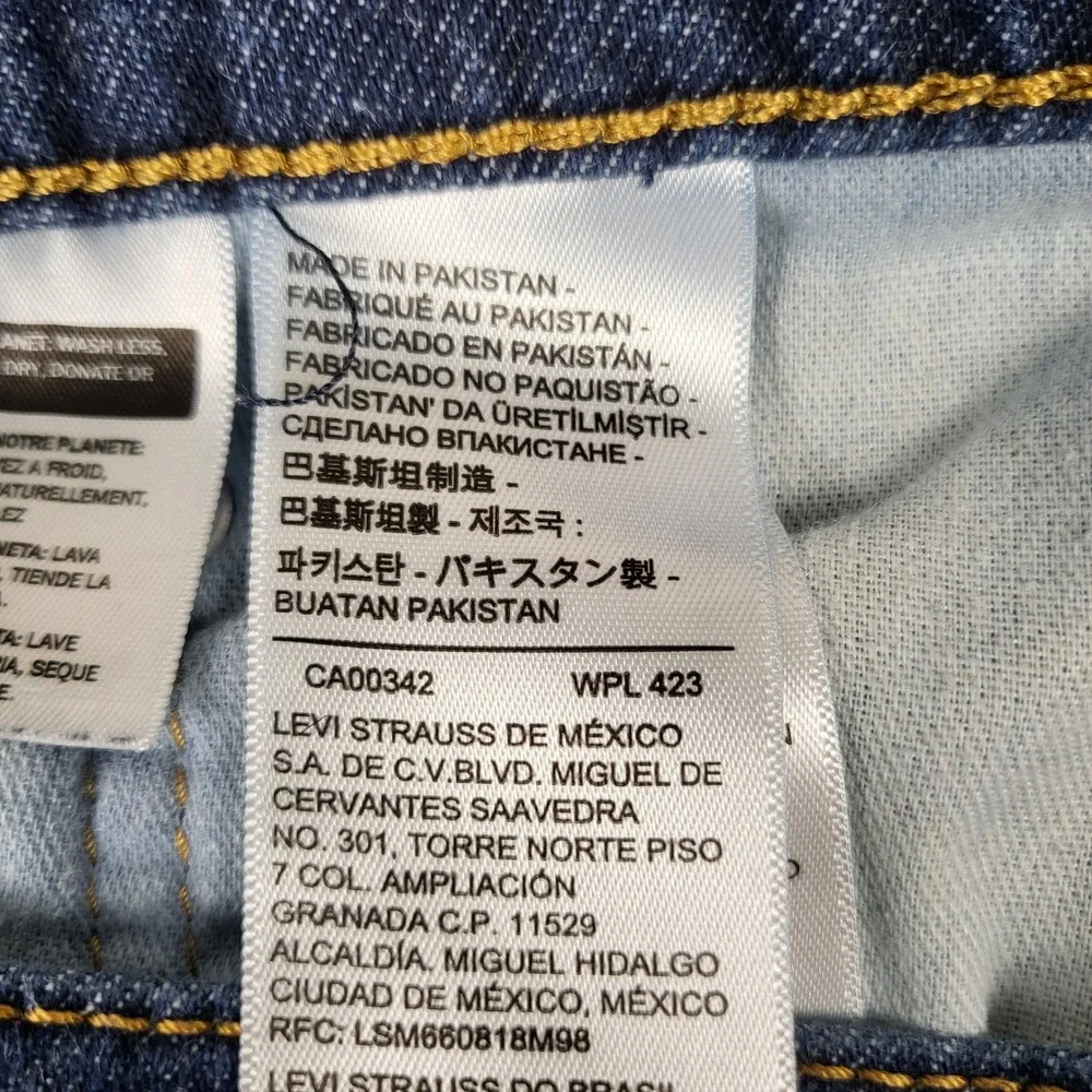 Levi's 505 Regular Fit Jeans Mens 34x30 Dark Blue Excellent Straight Leg Denim